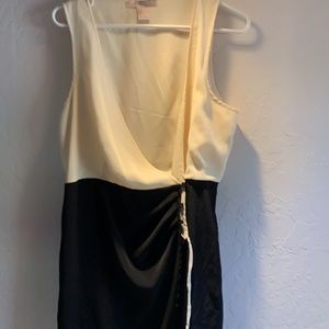 Black and cream short dress